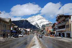 10B Looking Down Banff Avenue With Cascade Mountain Behind In Winter.jpg